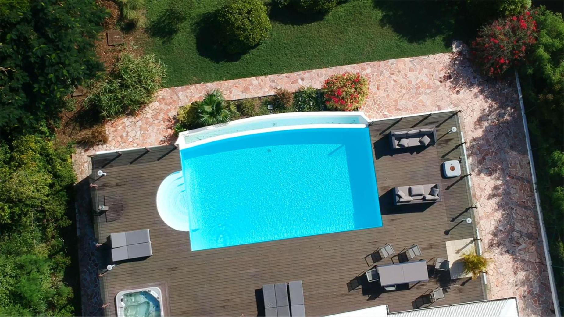 Villa Deluxe L'Hacienda Villa Vue Mer 180 Piscine Jacuzzi Proche Plage Marina Golf Pointe Des Chateaux Et Casino Jardin Clos Voyage Durable Сен-Франсуа Номер фото
